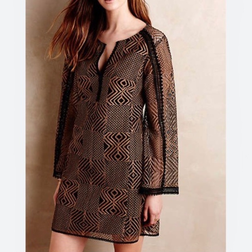 Nanette Lepore Arama Lace Shift Dress Sz 2P